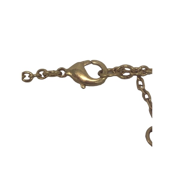 Sole-Society Abalone Long Beaded Rhinestone Gold Tone Fashion Necklace - Picture 4 of 8